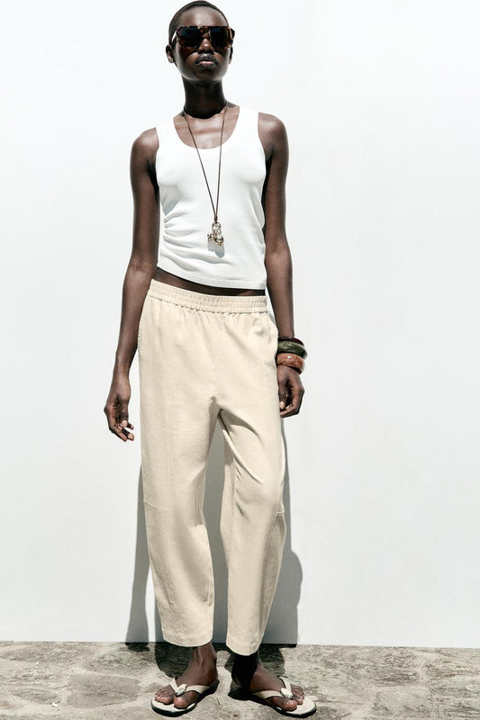 Pantalon Ample Lin & Douceur