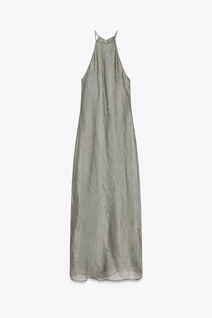 Robe Halter Midi – Éclat Subtil