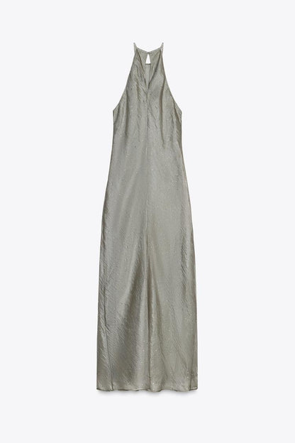 Robe Halter Midi – Éclat Subtil